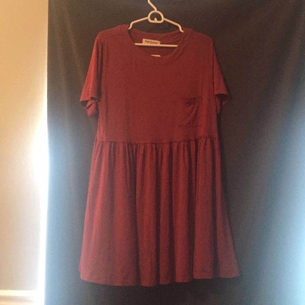 Maroon babydoll Dress